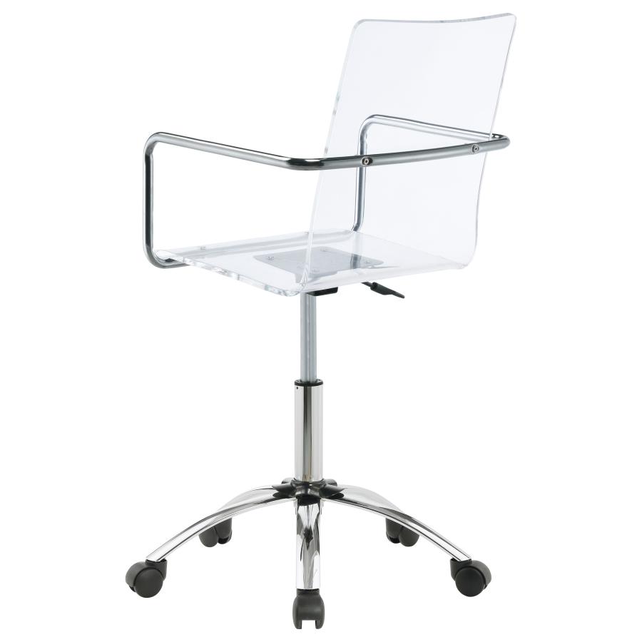 (image for) Amaturo Acrylic Adjustable Home Office Desk Chair Clear