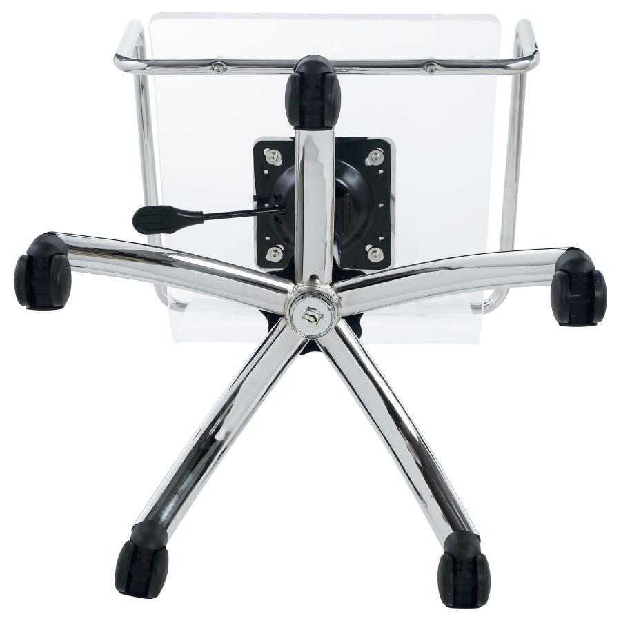 (image for) Amaturo Acrylic Adjustable Home Office Desk Chair Clear