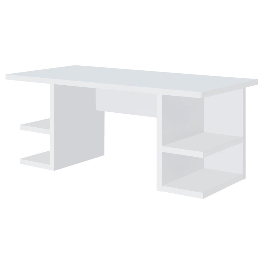 (image for) Alice 71-inch 4-shelf Engineered Wood Writing Desk White