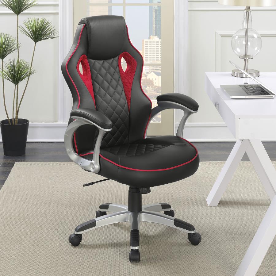 (image for) Lucas Upholstered Adjustable Home Office Desk Chair Black