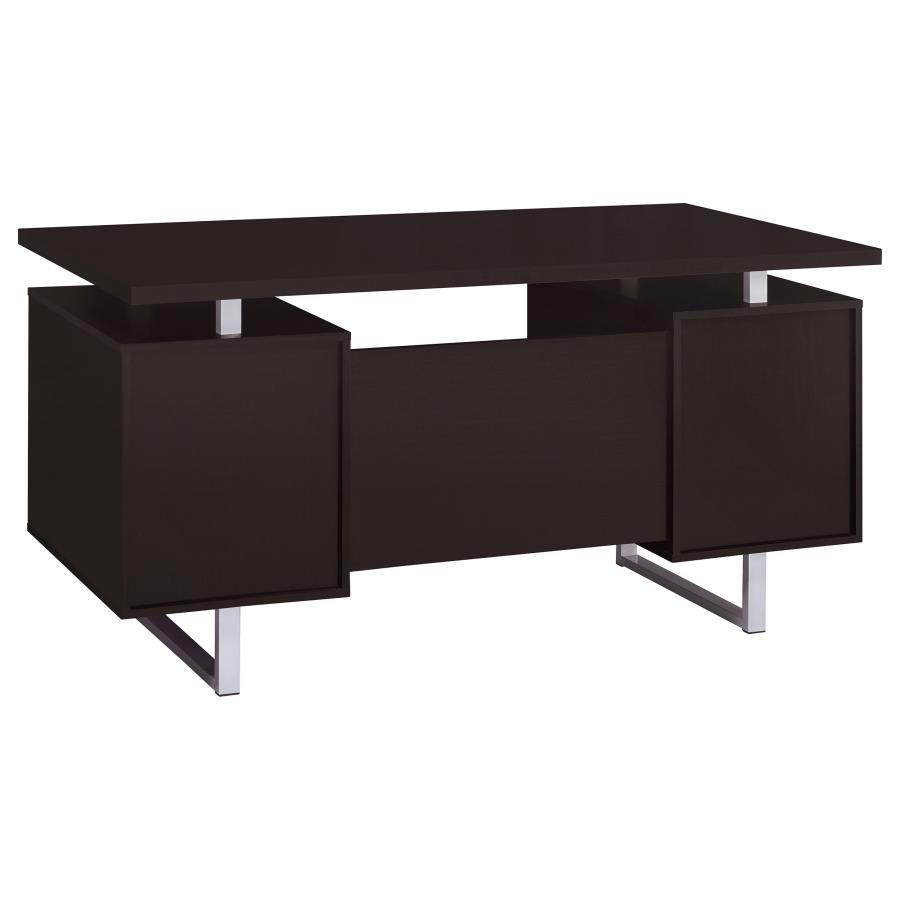 (image for) Lawtey 60-inch 2-drawer Office Computer Desk Cappuccino