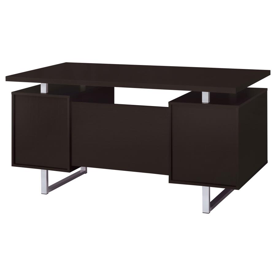 (image for) Lawtey 60-inch 2-drawer Office Computer Desk Cappuccino