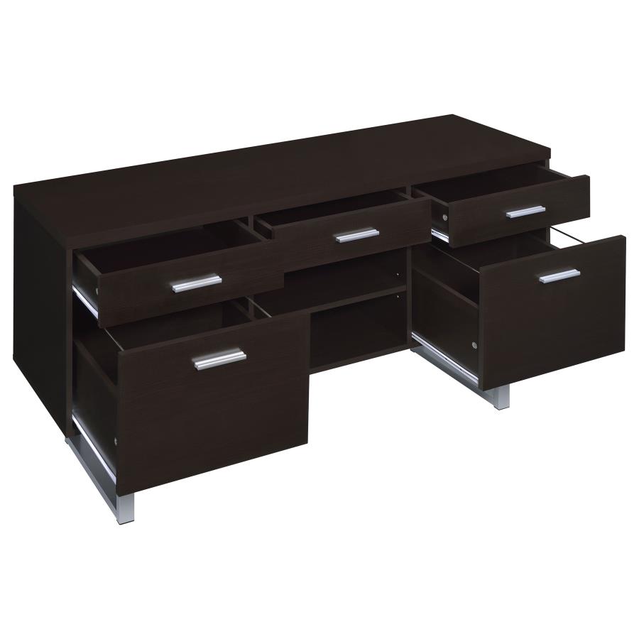 (image for) Lawtey 5-drawer Home Office Storage Credenza Cappuccino