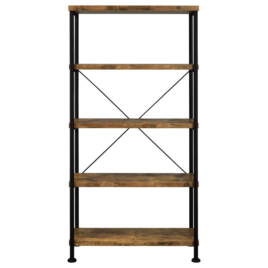 (image for) Analiese 63-inch 4-shelf Bookshelf Rustic Nutmeg