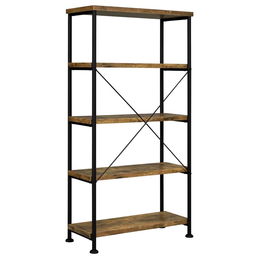 (image for) Analiese 63-inch 4-shelf Bookshelf Rustic Nutmeg