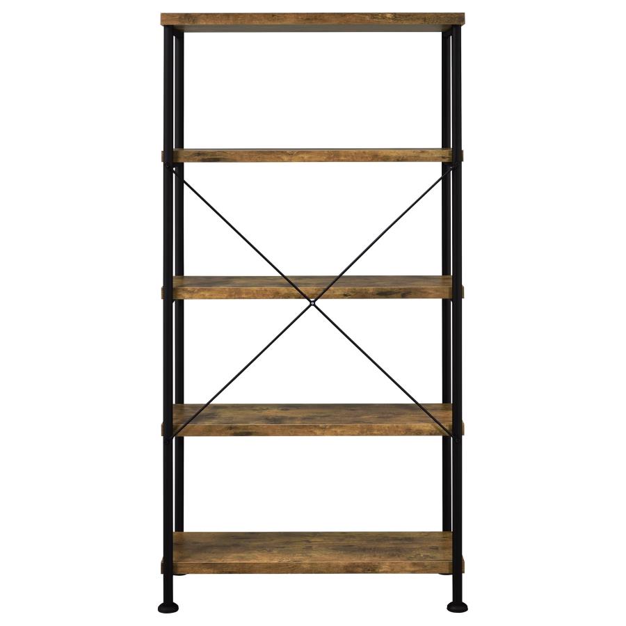 (image for) Analiese 63-inch 4-shelf Bookshelf Rustic Nutmeg