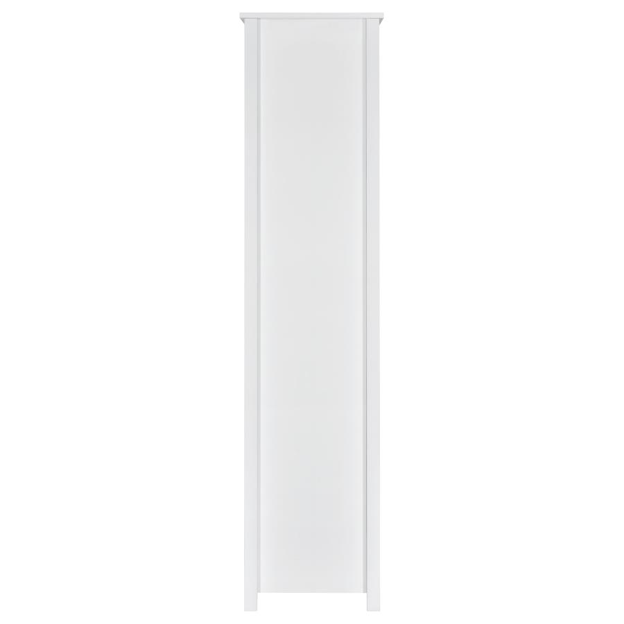 (image for) Dylan 68-inch 4-shelf Storage Bookshelf White High Gloss