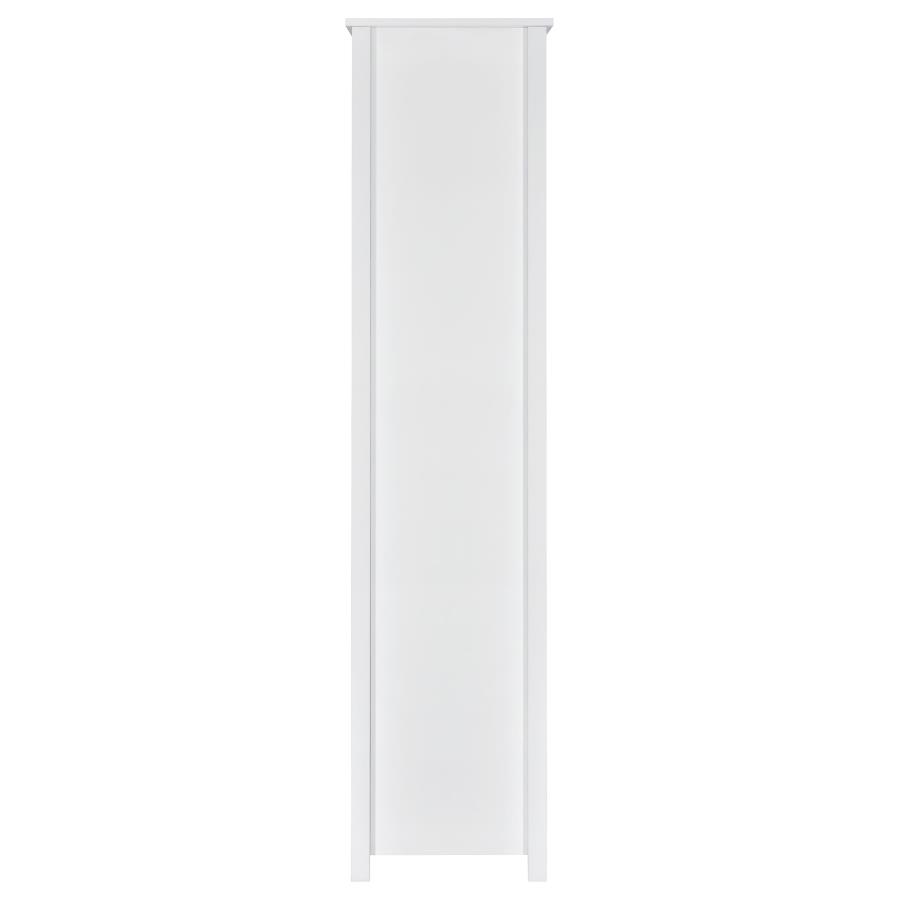 (image for) Dylan 68-inch 4-shelf Storage Bookshelf White High Gloss