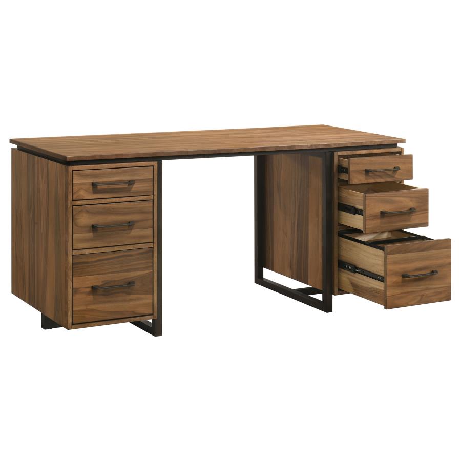 (image for) Berhalter 6-Drawer Double Pedestal File Computer Desk