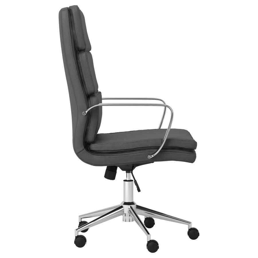 (image for) Ximena Upholstered Adjustable High Back Office Chair Grey