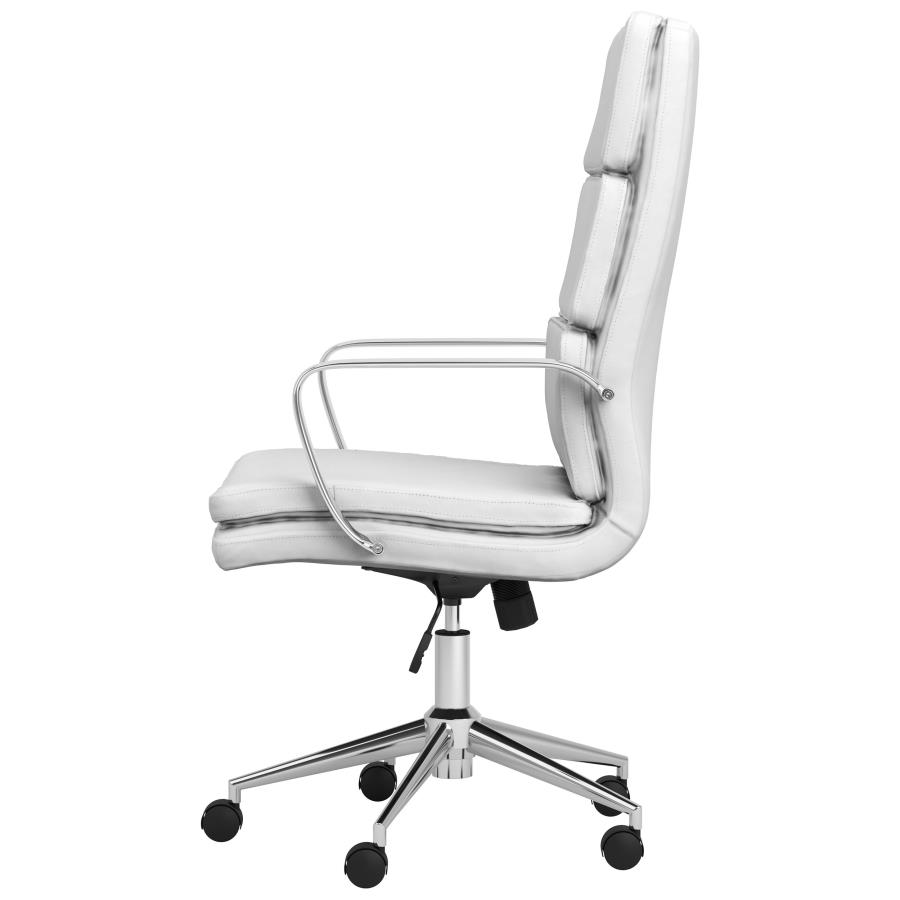 (image for) Ximena Upholstered Adjustable High Back Office Chair White