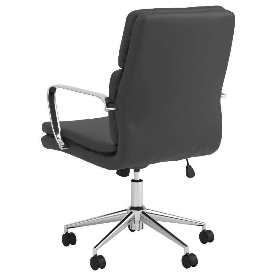 (image for) Ximena Upholstered Adjustable Mid Back Office Chair Black