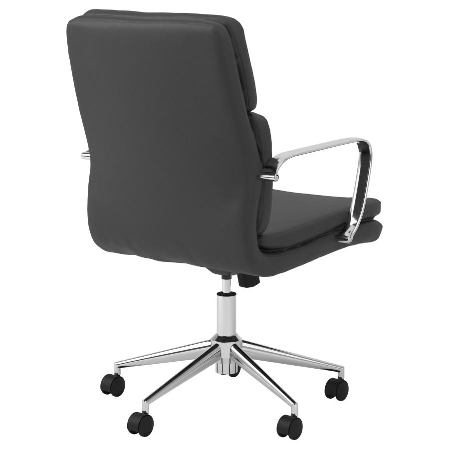 (image for) Ximena Upholstered Adjustable Mid Back Office Chair Black