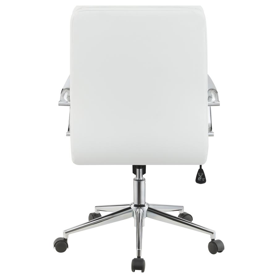 (image for) Ximena Upholstered Adjustable Mid Back Office Chair White