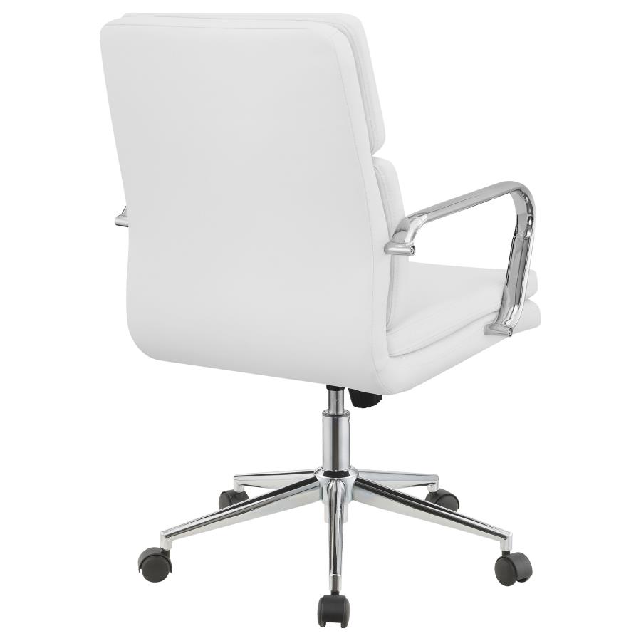 (image for) Ximena Upholstered Adjustable Mid Back Office Chair White