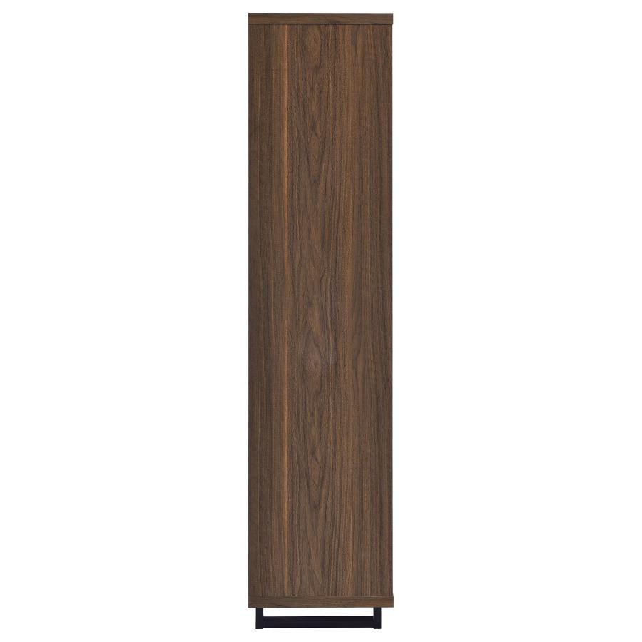 (image for) Maddox 71-inch 3-shelf Cabinet Bookcase Walnut