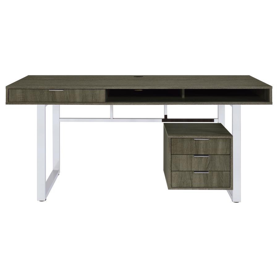 (image for) Whitman 65-inch 4-drawer Computer Desk Weathered Grey