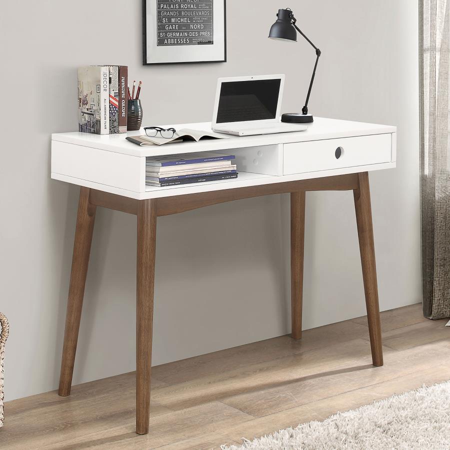 (image for) Bradenton 39-inch 1-drawer Wood Writing Desk White