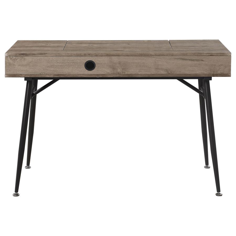 (image for) Rafael 47-inch 1-drawer Desk with Storage Rustic Driftwood