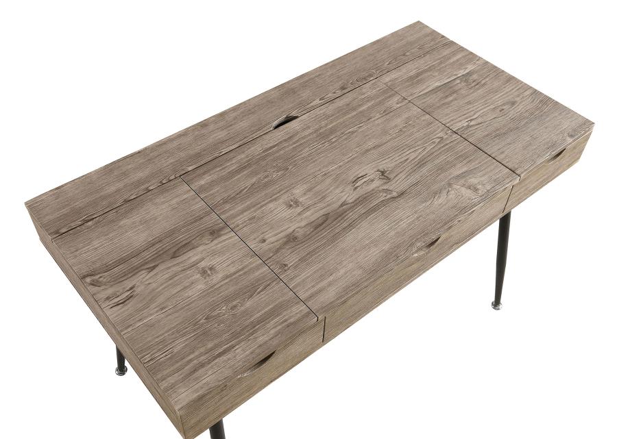 (image for) Rafael 47-inch 1-drawer Desk with Storage Rustic Driftwood