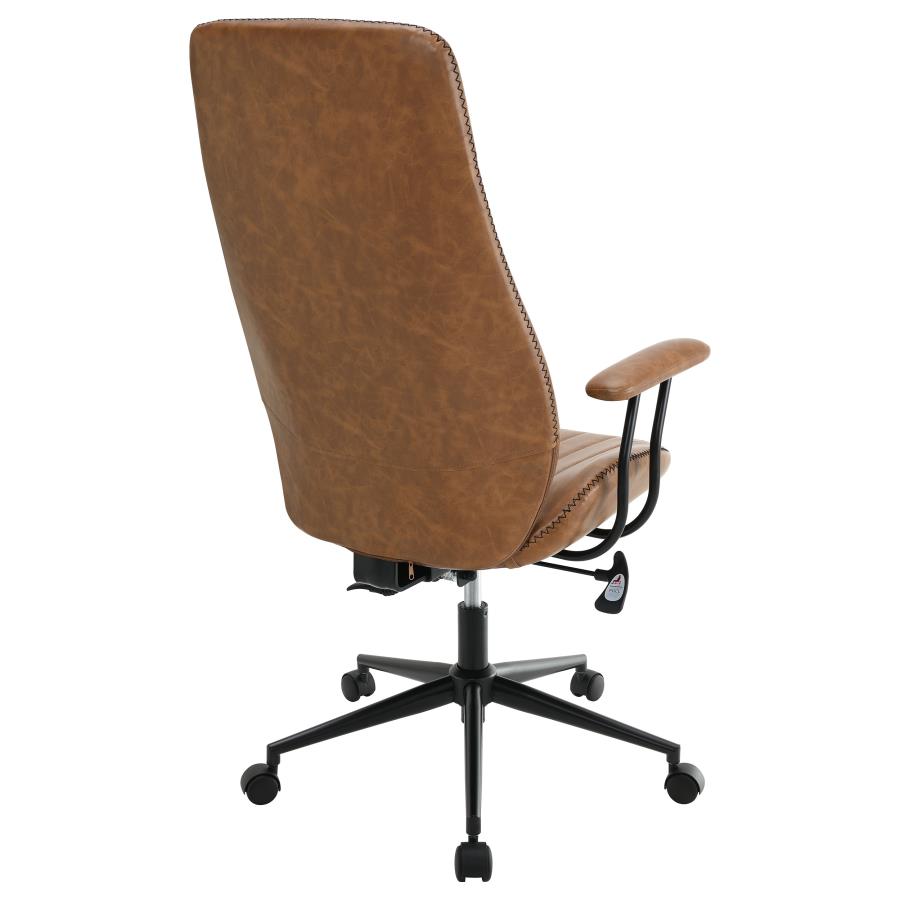 (image for) Ranger Upholstered Adjustable Home Office Desk Chair Brown