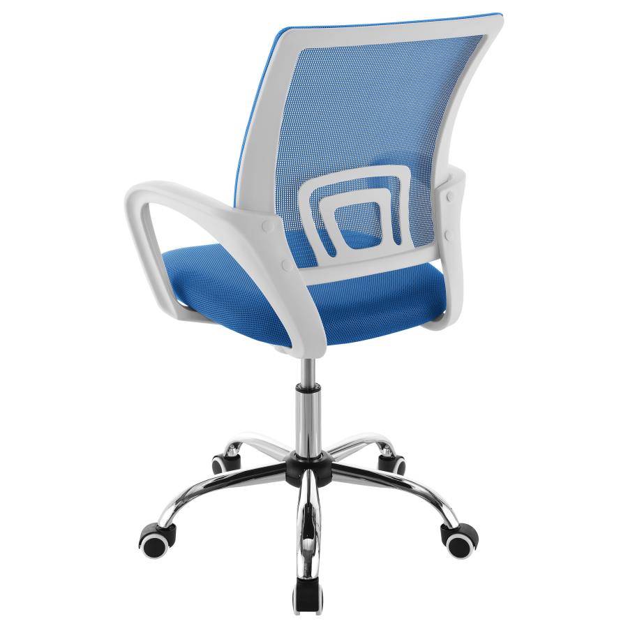 (image for) Felton Upholstered Adjustable Home Office Desk Chair Blue