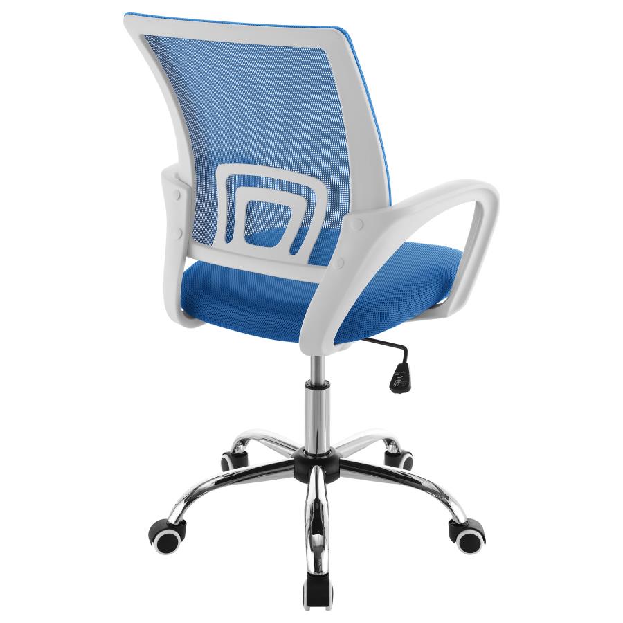 (image for) Felton Upholstered Adjustable Home Office Desk Chair Blue