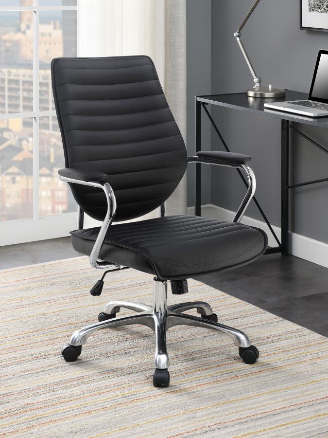 (image for) Chase Upholstered Adjustable Home Office Desk Chair Black