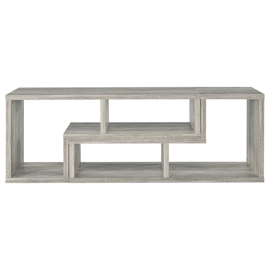 (image for) Velma Multipurpose TV Stand and Bookshelf Grey Driftwood