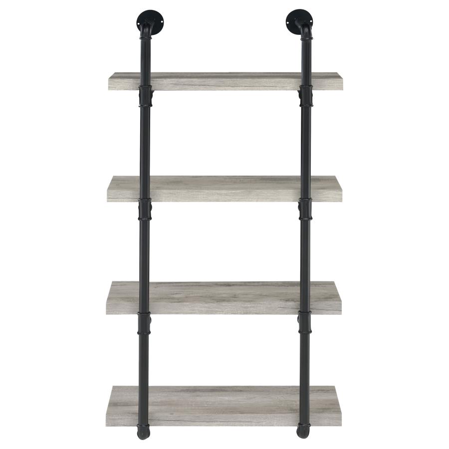 (image for) Elmcrest 24-inch 4-shelf Wall Bookshelf Grey Driftwood