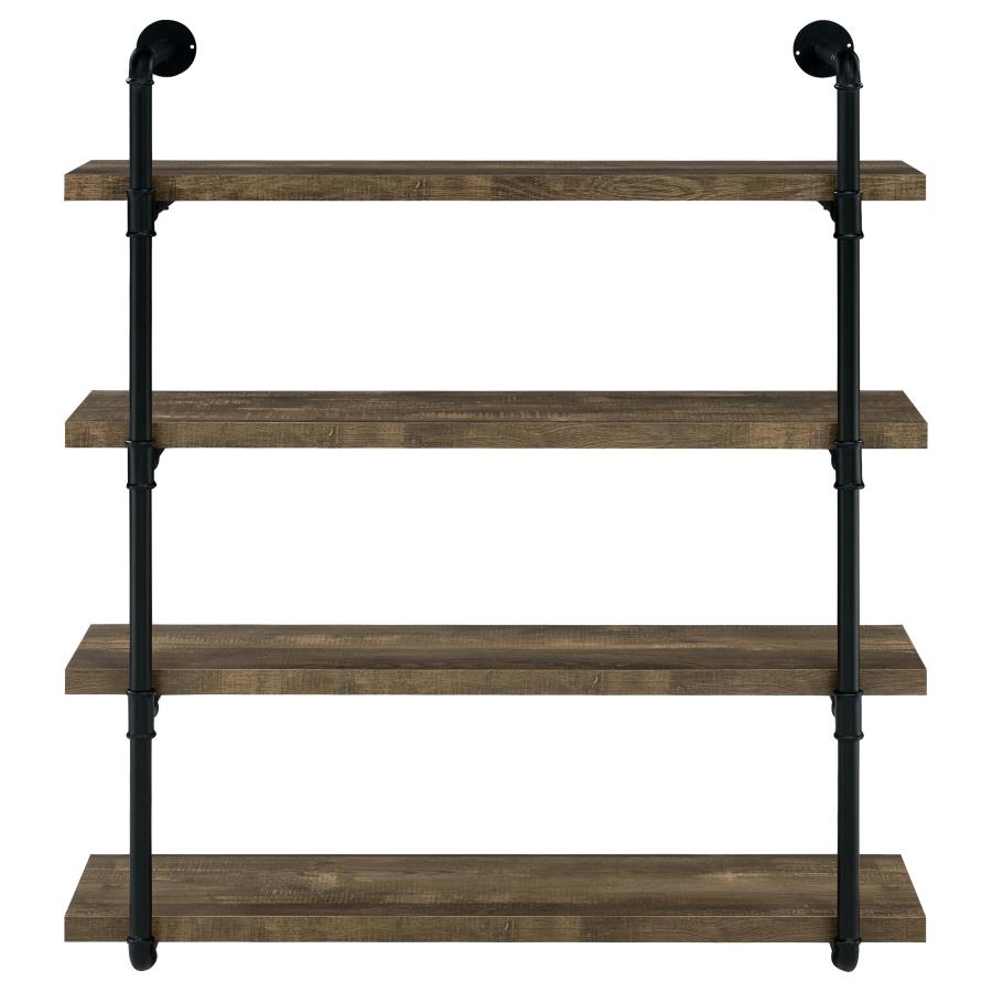 (image for) Elmcrest 39-inch 4-shelf Wall Bookshelf Rustic Oak