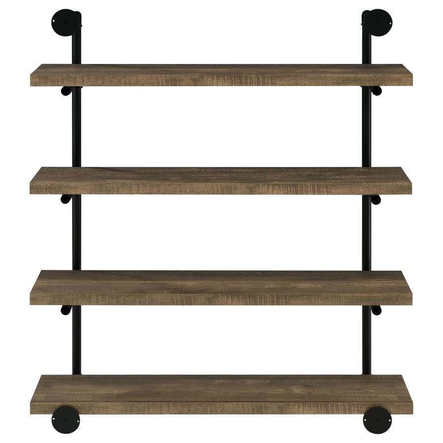 (image for) Elmcrest 39-inch 4-shelf Wall Bookshelf Rustic Oak