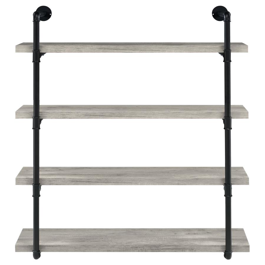 (image for) Elmcrest 39-inch 4-shelf Wall Bookshelf Grey Driftwood