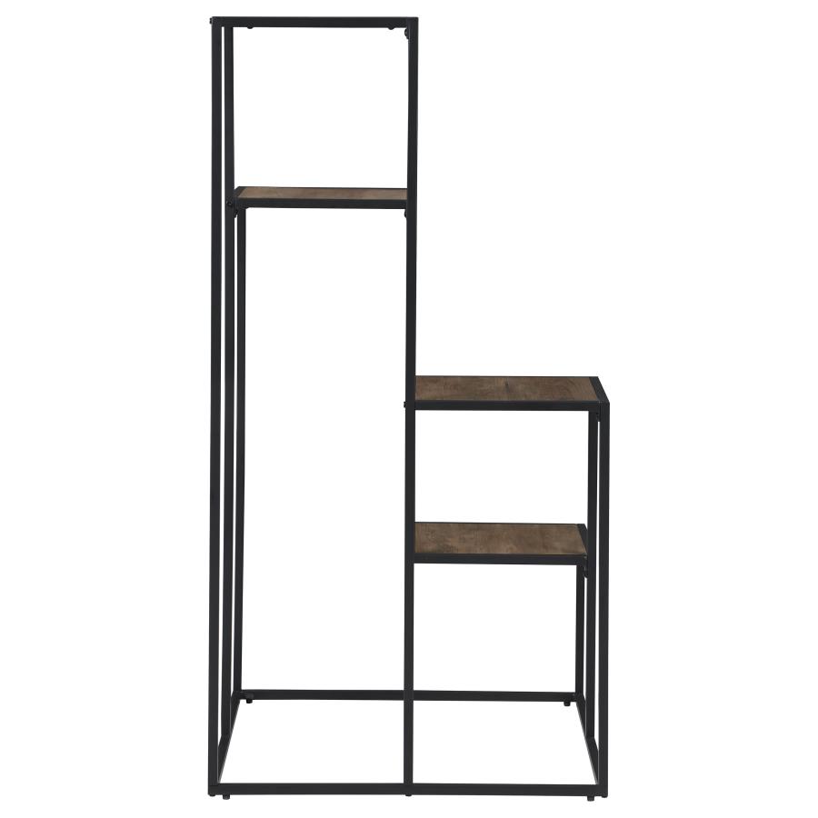 (image for) Rito 4-tier Multi-Display Shelf Rustic Brown and Black