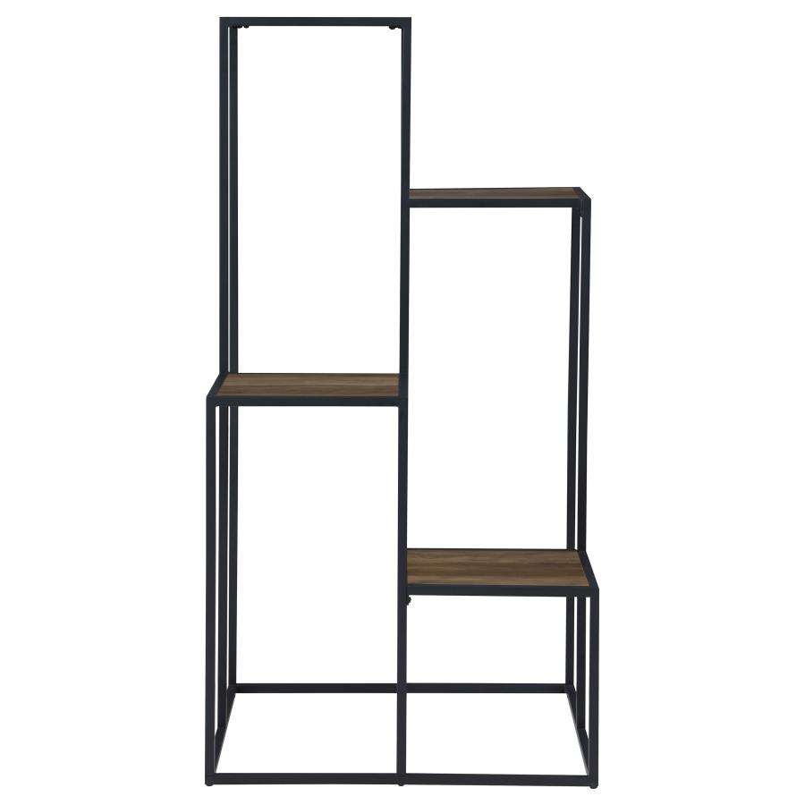 (image for) Rito 4-tier Multi-Display Shelf Rustic Brown and Black