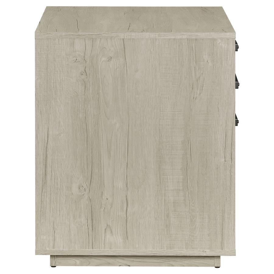 (image for) Loomis 3-drawer Home Office File Cabinet Whitewashed Grey