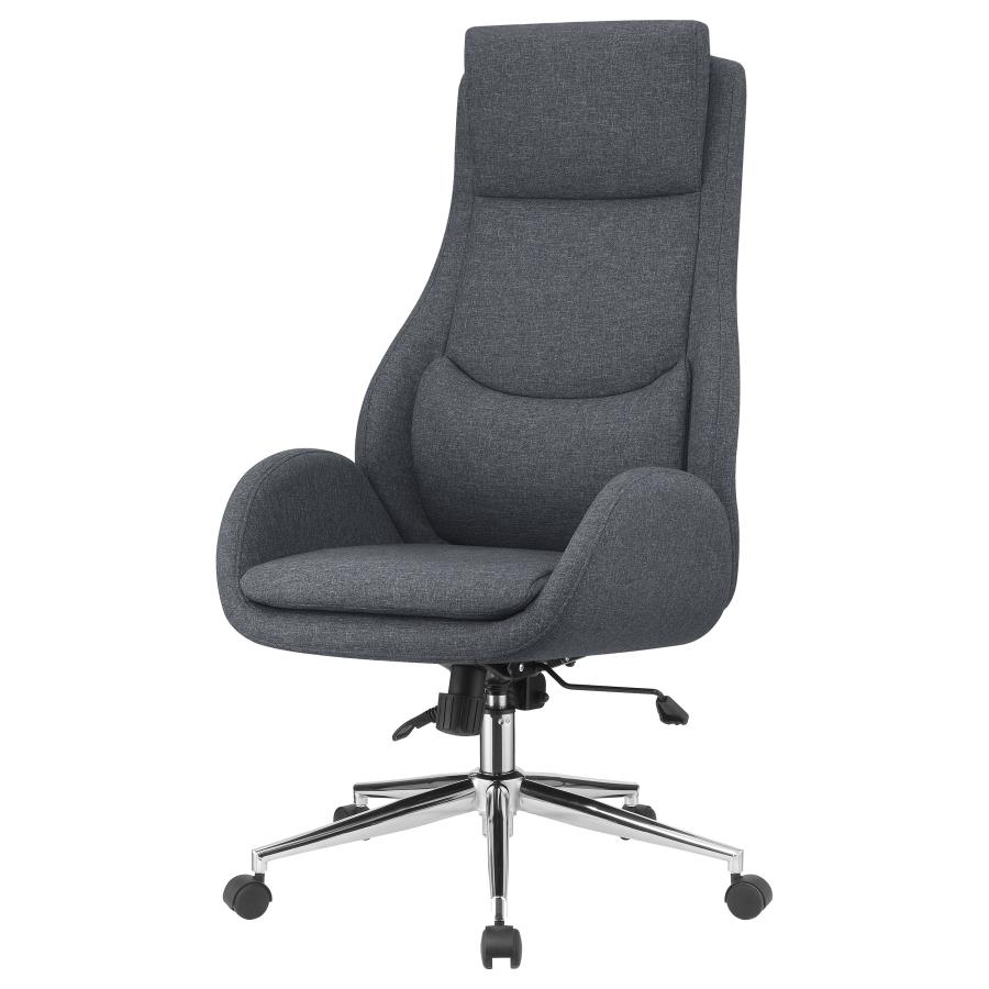 (image for) Cruz Upholstered Adjustable Home Office Desk Chair Grey