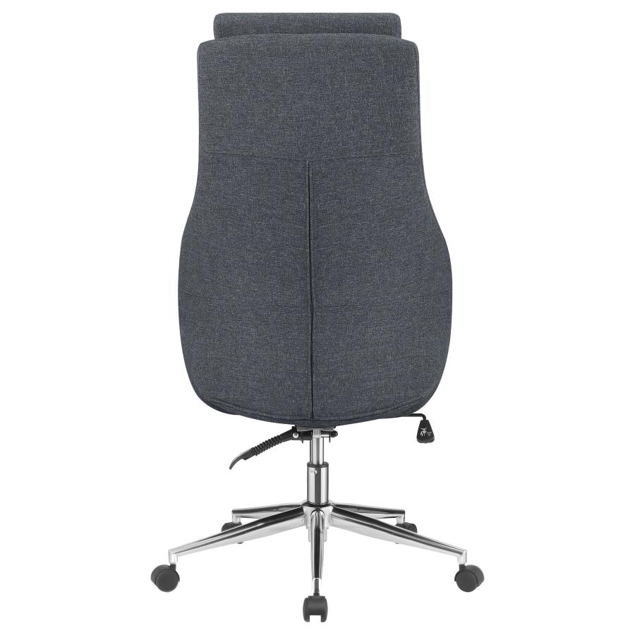 (image for) Cruz Upholstered Adjustable Home Office Desk Chair Grey