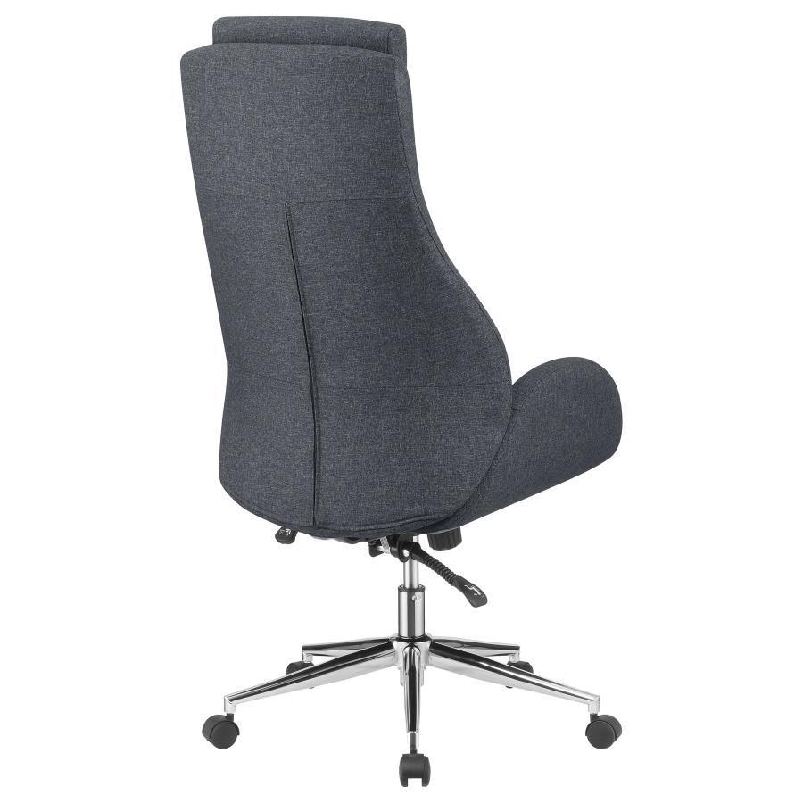 (image for) Cruz Upholstered Adjustable Home Office Desk Chair Grey