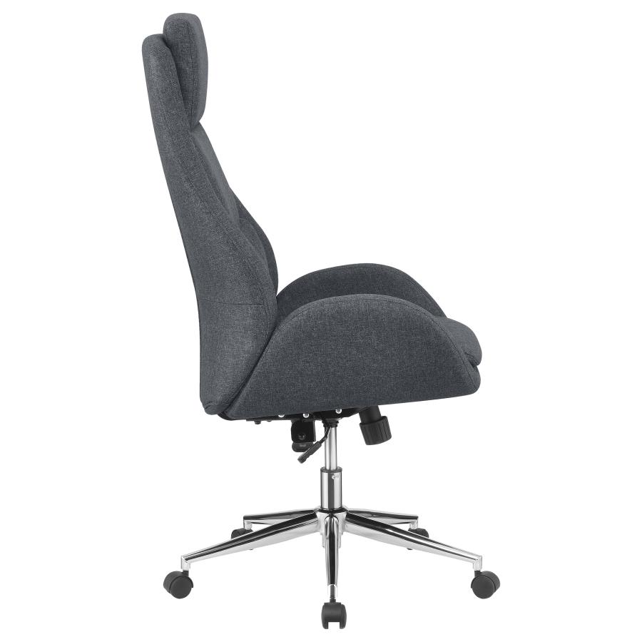 (image for) Cruz Upholstered Adjustable Home Office Desk Chair Grey