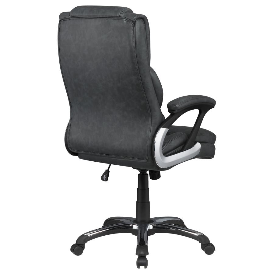 (image for) Nerris Upholstered Adjustable Home Office Desk Chair Grey