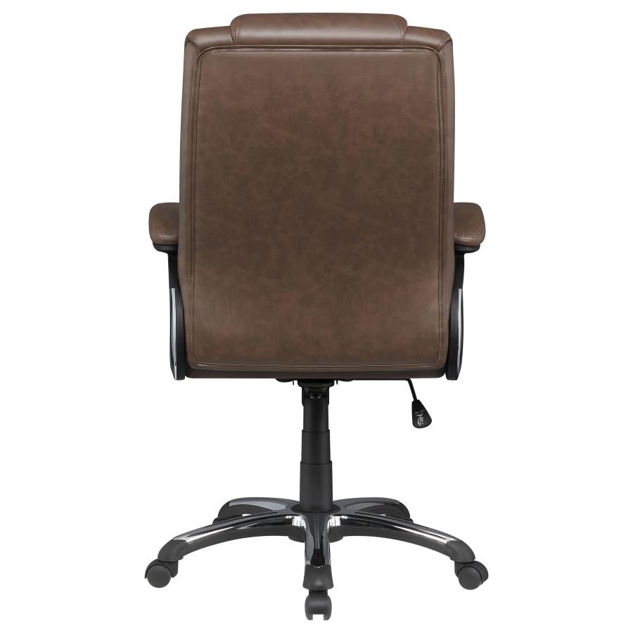 (image for) Nerris Upholstered Adjustable Home Office Desk Chair Brown