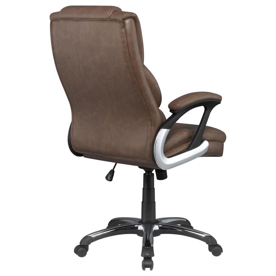 (image for) Nerris Upholstered Adjustable Home Office Desk Chair Brown