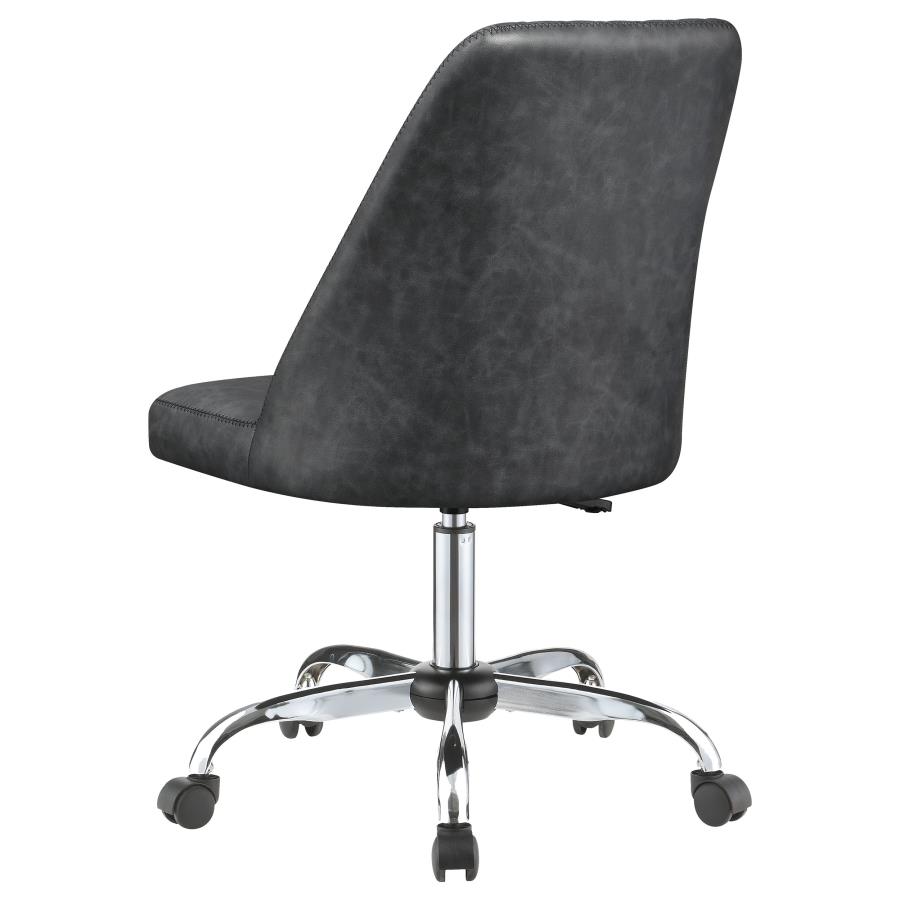 (image for) Althea Upholstered Adjustable Home Office Desk Chair Grey