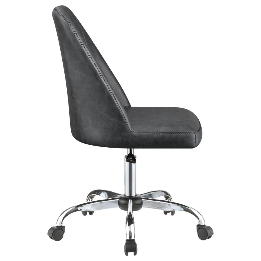 (image for) Althea Upholstered Adjustable Home Office Desk Chair Grey