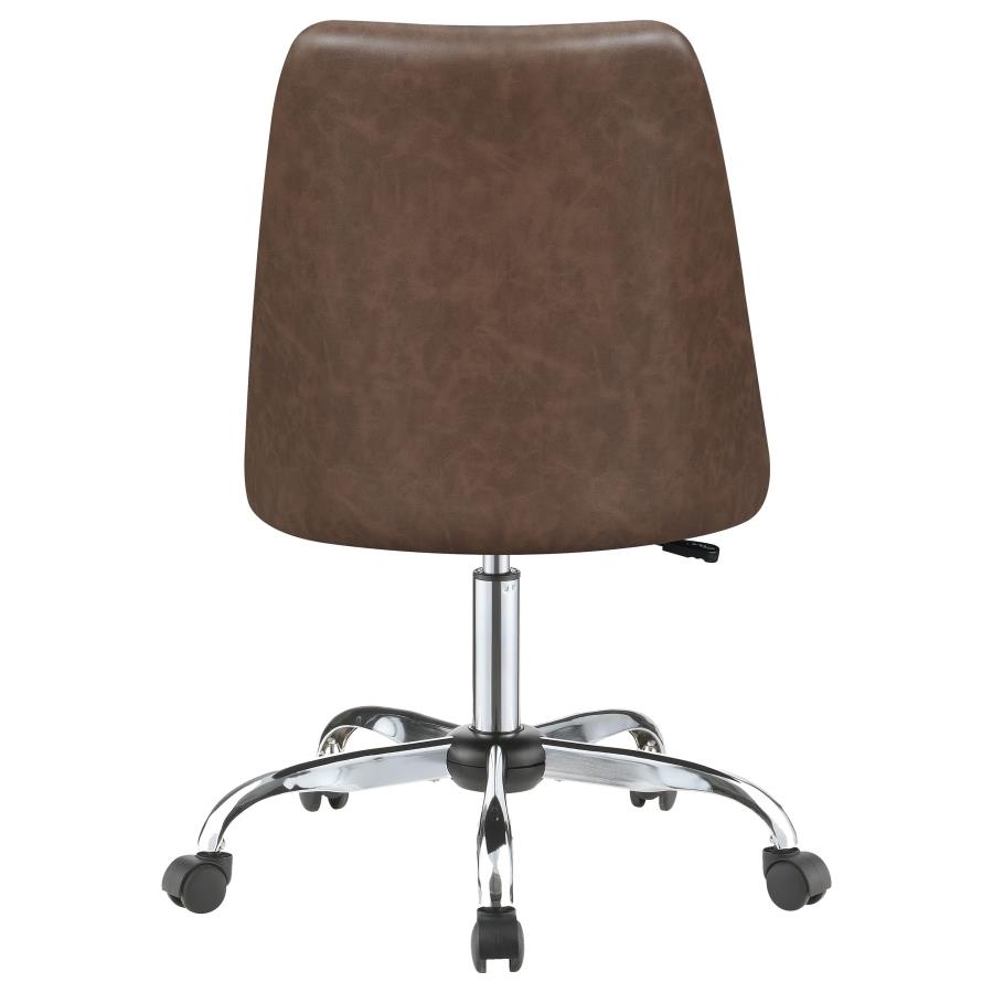 (image for) Althea Upholstered Adjustable Home Office Desk Chair Brown