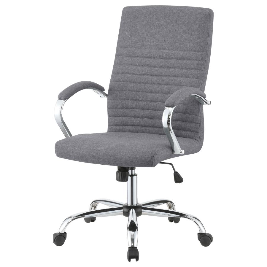 (image for) Abisko Upholstered Adjustable Home Office Desk Chair Grey