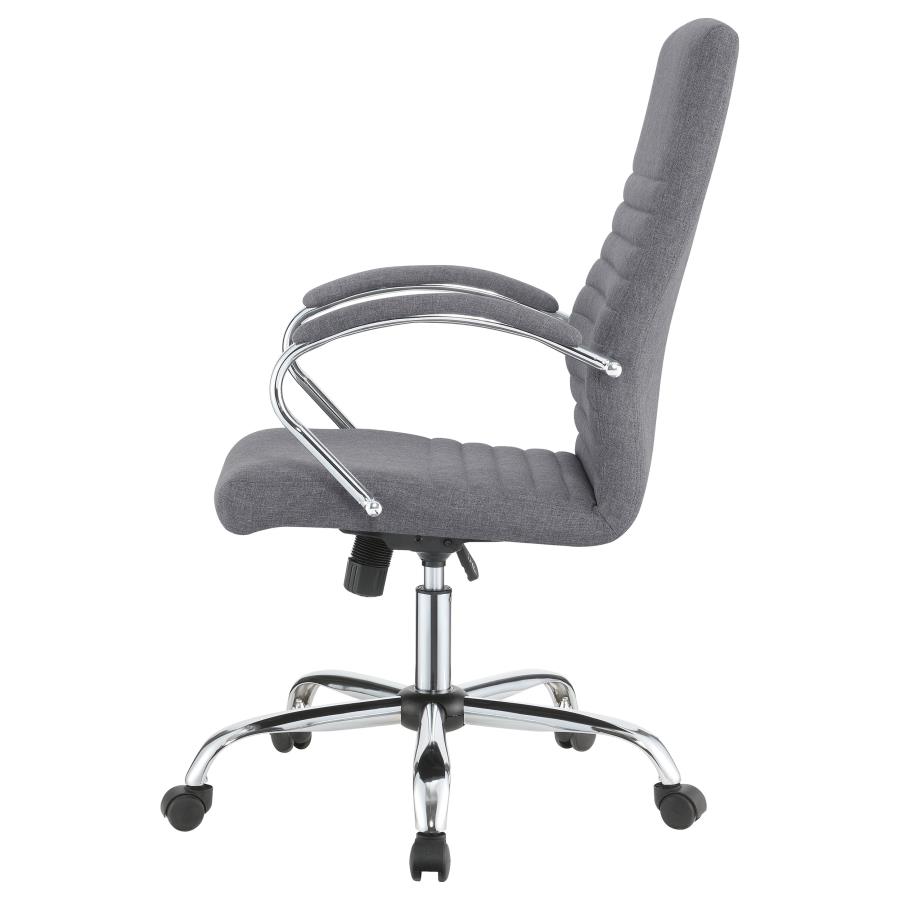 (image for) Abisko Upholstered Adjustable Home Office Desk Chair Grey