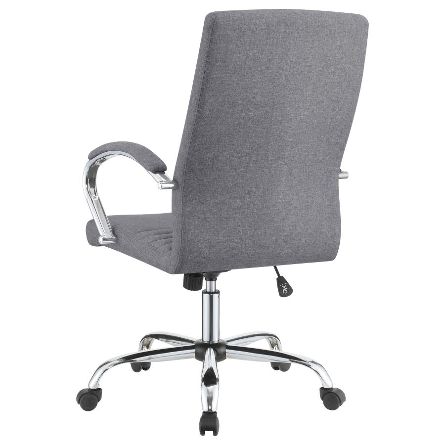 (image for) Abisko Upholstered Adjustable Home Office Desk Chair Grey