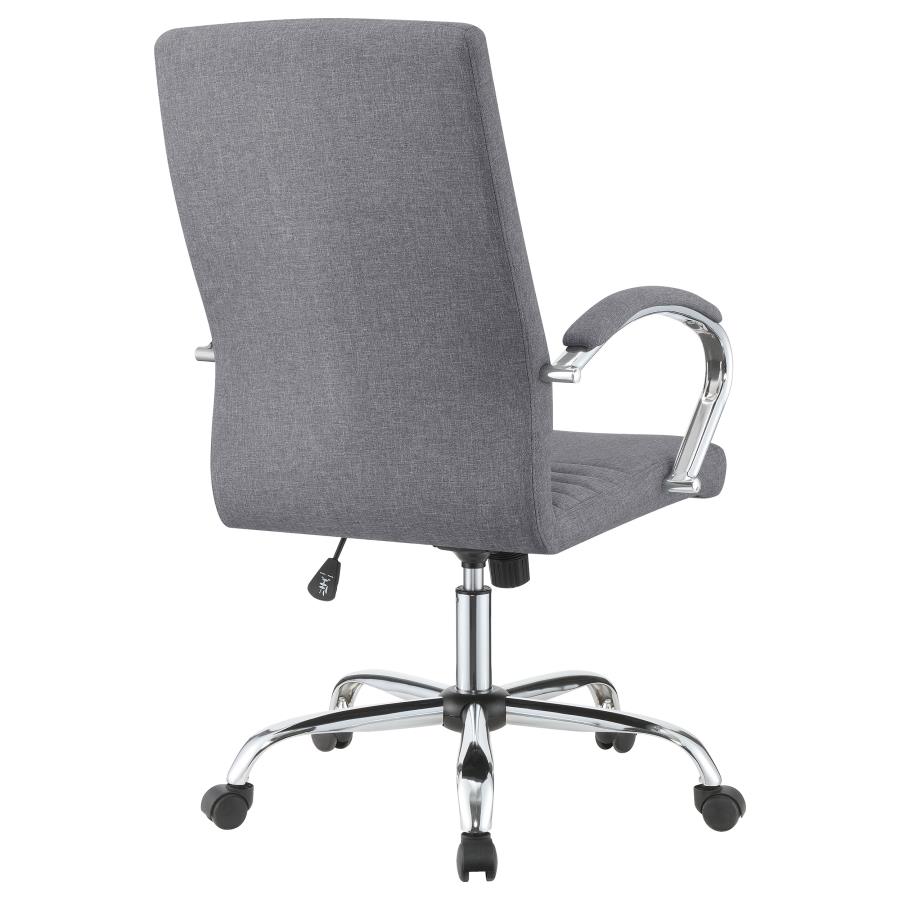 (image for) Abisko Upholstered Adjustable Home Office Desk Chair Grey